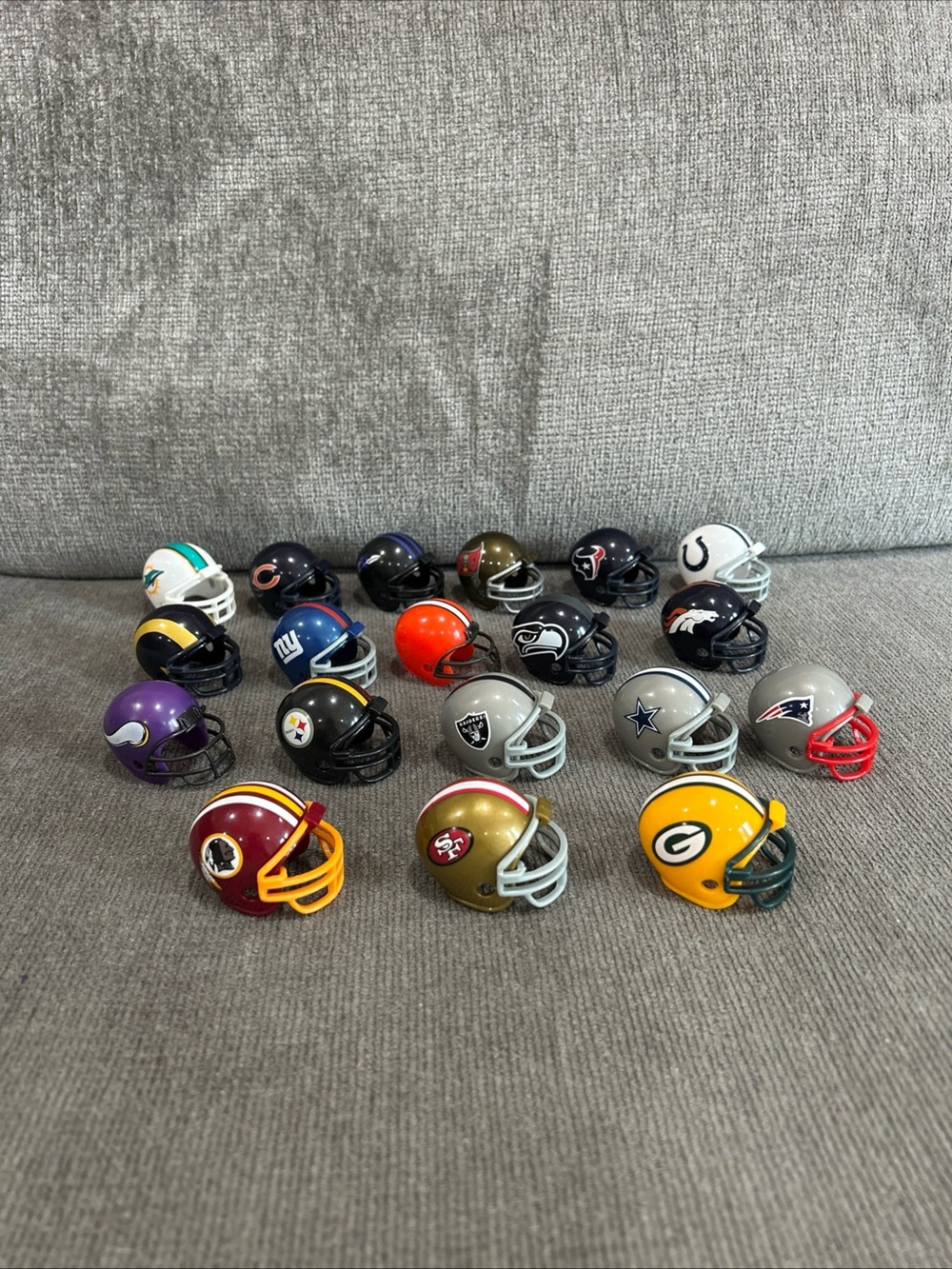 Riddell Lot Of 19 Mini Pocket Pro Football Helmets NFL